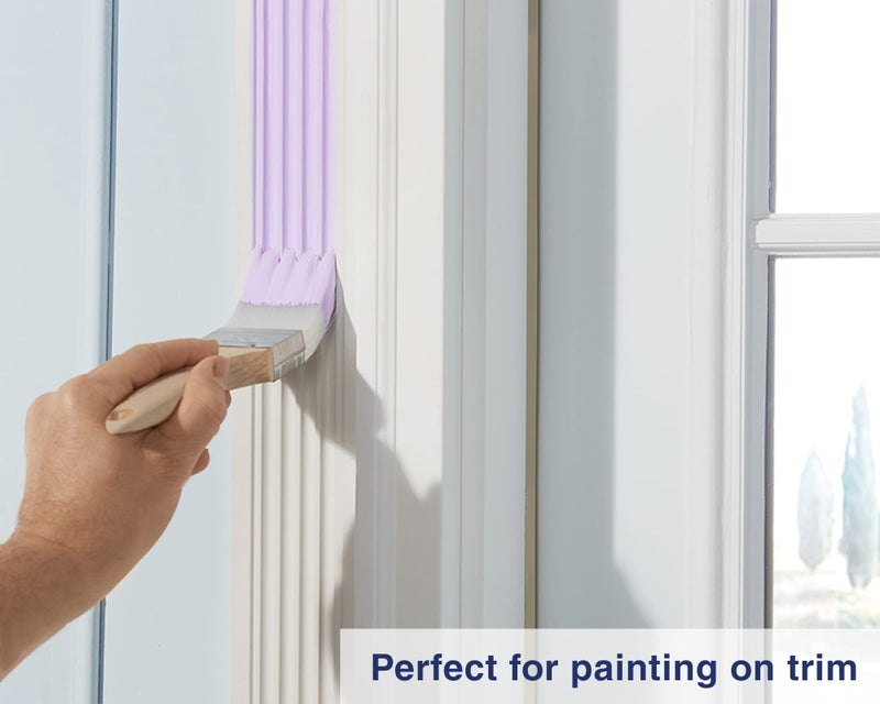 Zibra All Application Paint Brush, Pro Grade Chisel Paint Brush for Walls, Flat Surfaces, and Trim, White, 2 in - Image 3